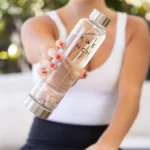 Glass Crystal Water Bottle | Quartz | Rose